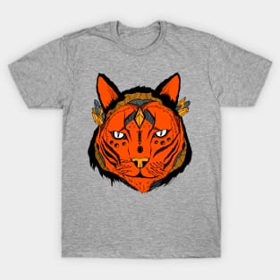 Orangrey Mystical Tribal Cat T-Shirt